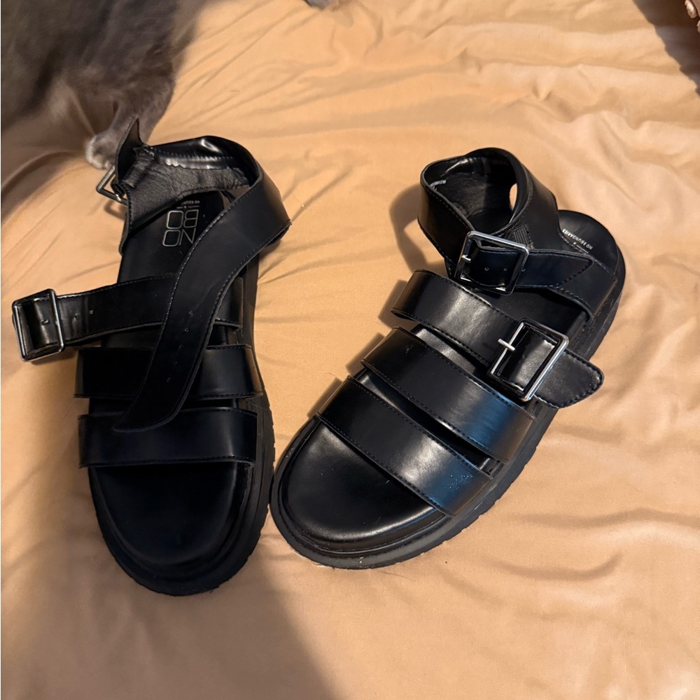 Black Strappy Sandals